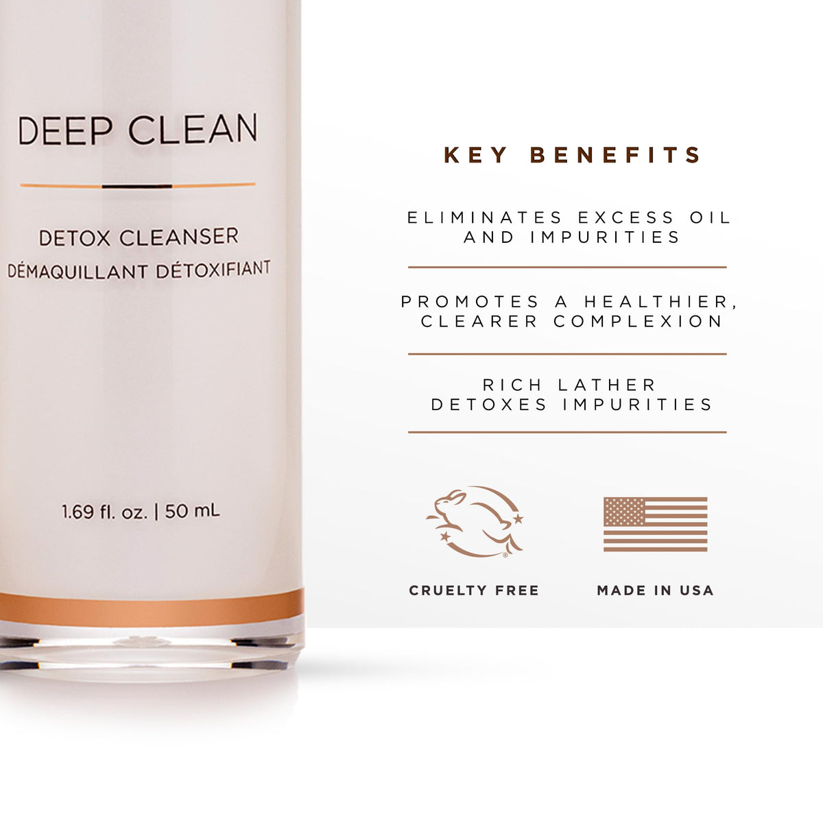 Creamy lather forms as Osmosis Deep Clean purifies pores gently