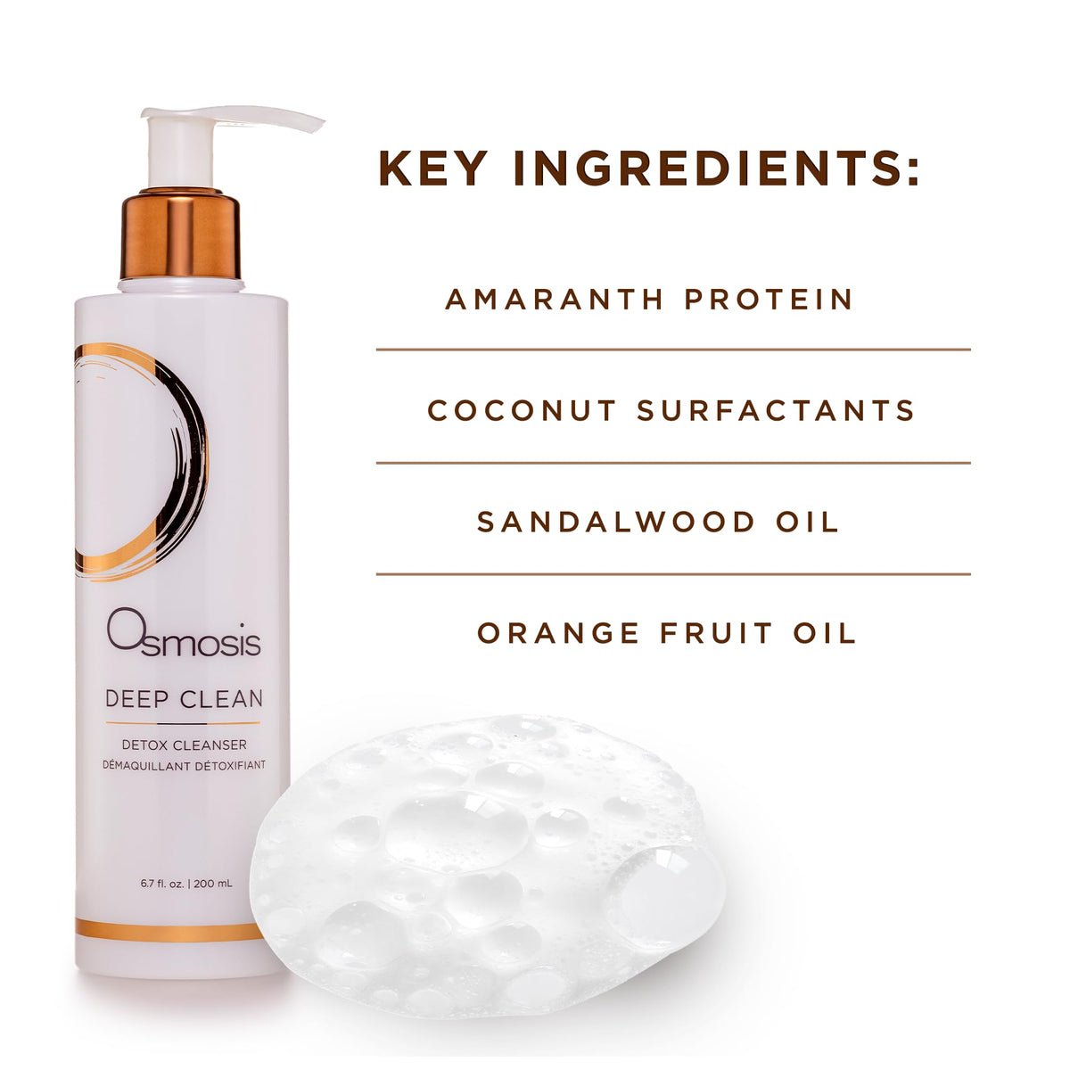 Applying Osmosis Deep Clean to face and neck as part of routine