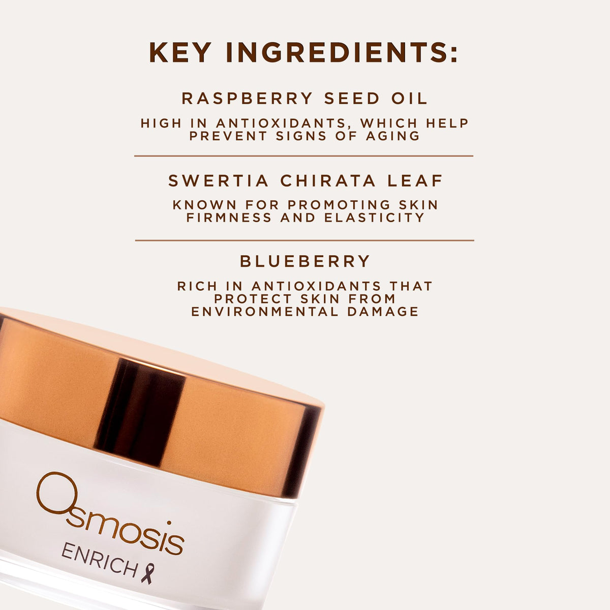 OSMOSIS Enrich Night Repair Cream packaging box for premium nightly skincare.