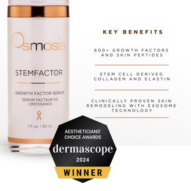 OSMOSIS Exosome technology vial suggesting advanced skin renewal formulation