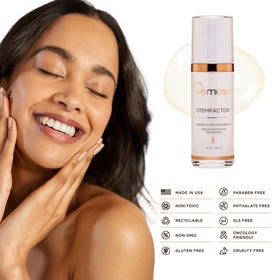 OSMOSIS StemFactor serum on the neck during routine for comprehensive care