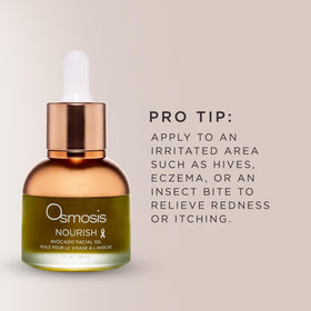 OSMOSIS Nourish avocado oil night routine — helps lock in moisture.