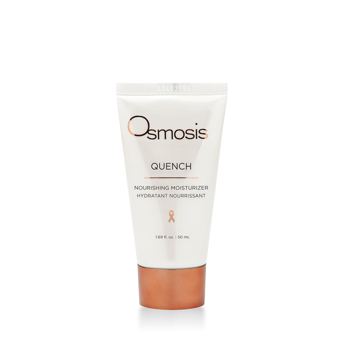 OSMOSIS Quench bottle with citrus scent for daily skin hydration.