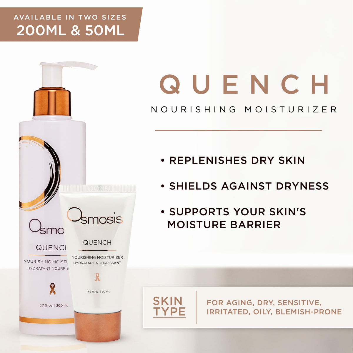 OSMOSIS Quench cap close-up showing easy daily use.