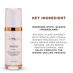 Osmosis Rescue bottle cap detail highlights precise, clean dosing.