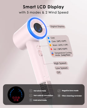 OSOU Diffuser Hair Dryer lightweight at 0.9 pounds for travel