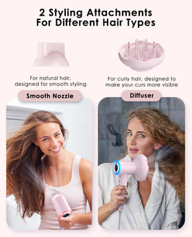 OSOU Diffuser Hair Dryer operating quietly for undisturbed styling