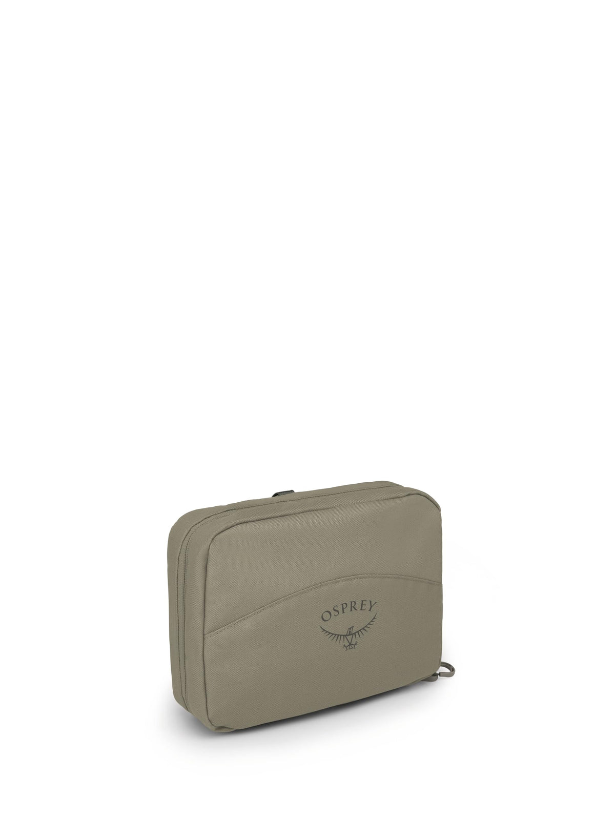 Osprey Daylite Hanging Toiletry Kit Tan Concrete front view, organized travel ready.