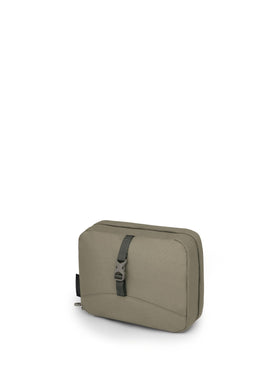 Osprey Daylite Hanging Toiletry Kit tan concrete, web hanging loop for versatile use.