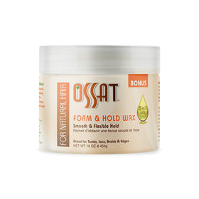OSSAT Form & Hold Wax OSS7834 applied to damp hair for flexible curl definition