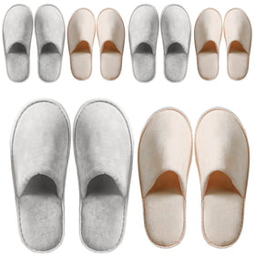 OSTADARRA 6-pair spa slippers packaging prepared for guests in hospitality settings.