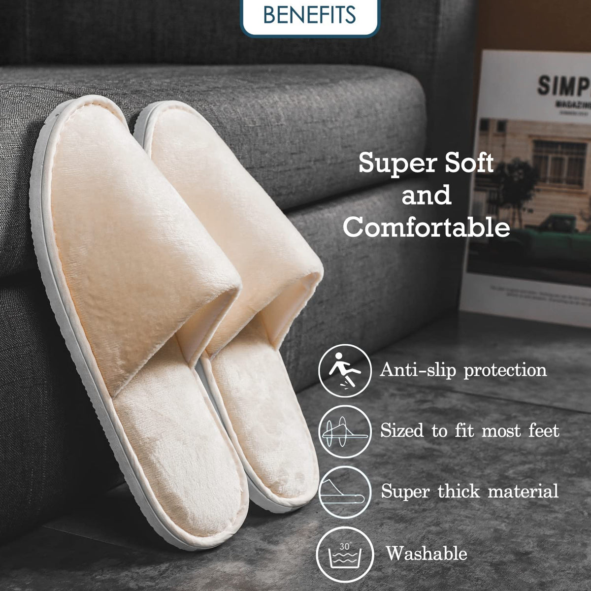 OSTADARRA slippers suited for hotels, spas, and guest rooms.
