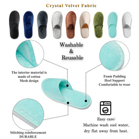 OSTADARRA spa slippers velvet upper feels soft and breathable