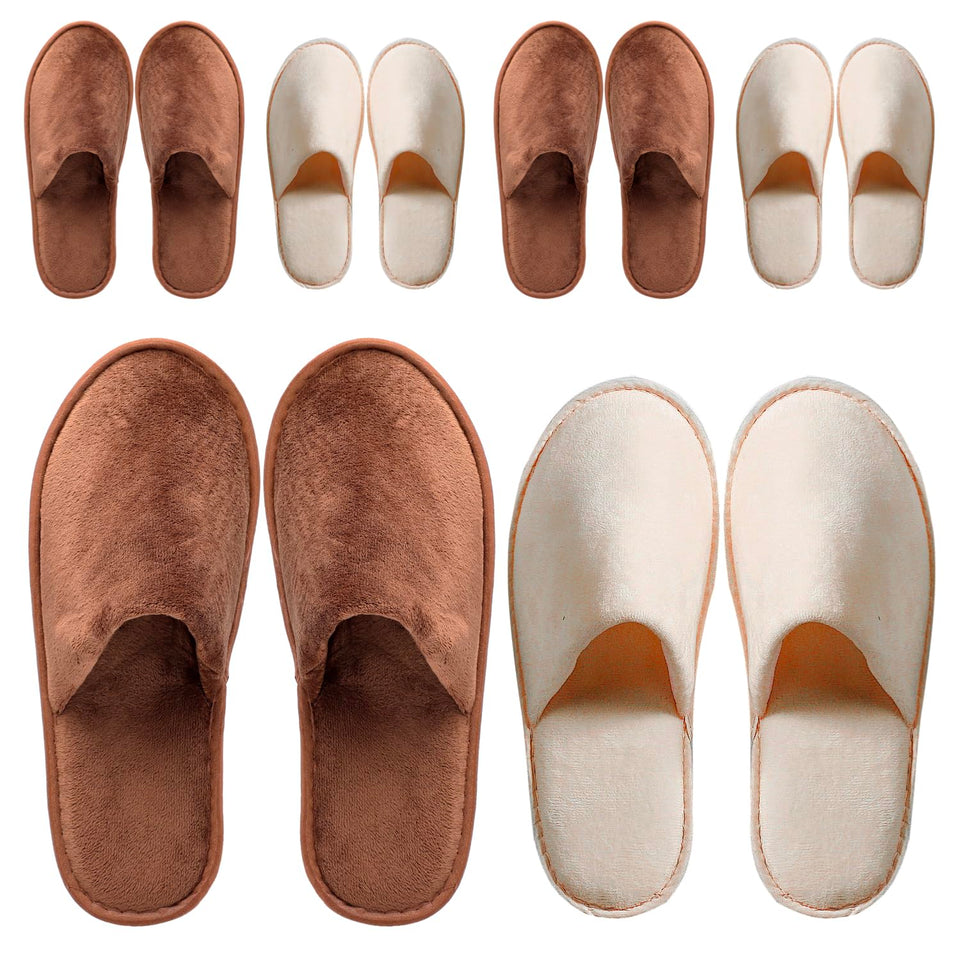 OSTADARRA spa slippers front view with plush velvet for guest comfort