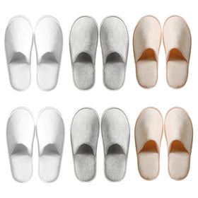 OSTADARRA spa slippers with a non-slip sole for bathroom safety.