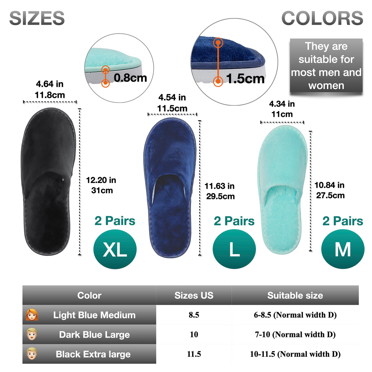 OSTADARRA spa slippers non-slip sole for safe bathroom use