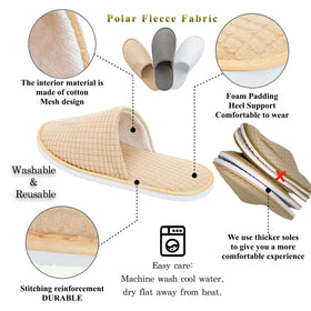 OSTADARRA spa slippers non-slip EVA sole provides confident footing.
