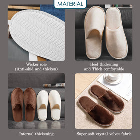 OSTADARRA spa slippers soft crystal velvet for cozy wear