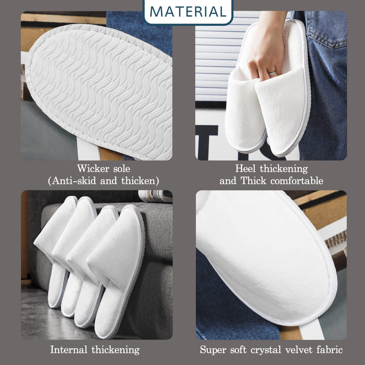OSTADARRA slippers washable and reusable for home use