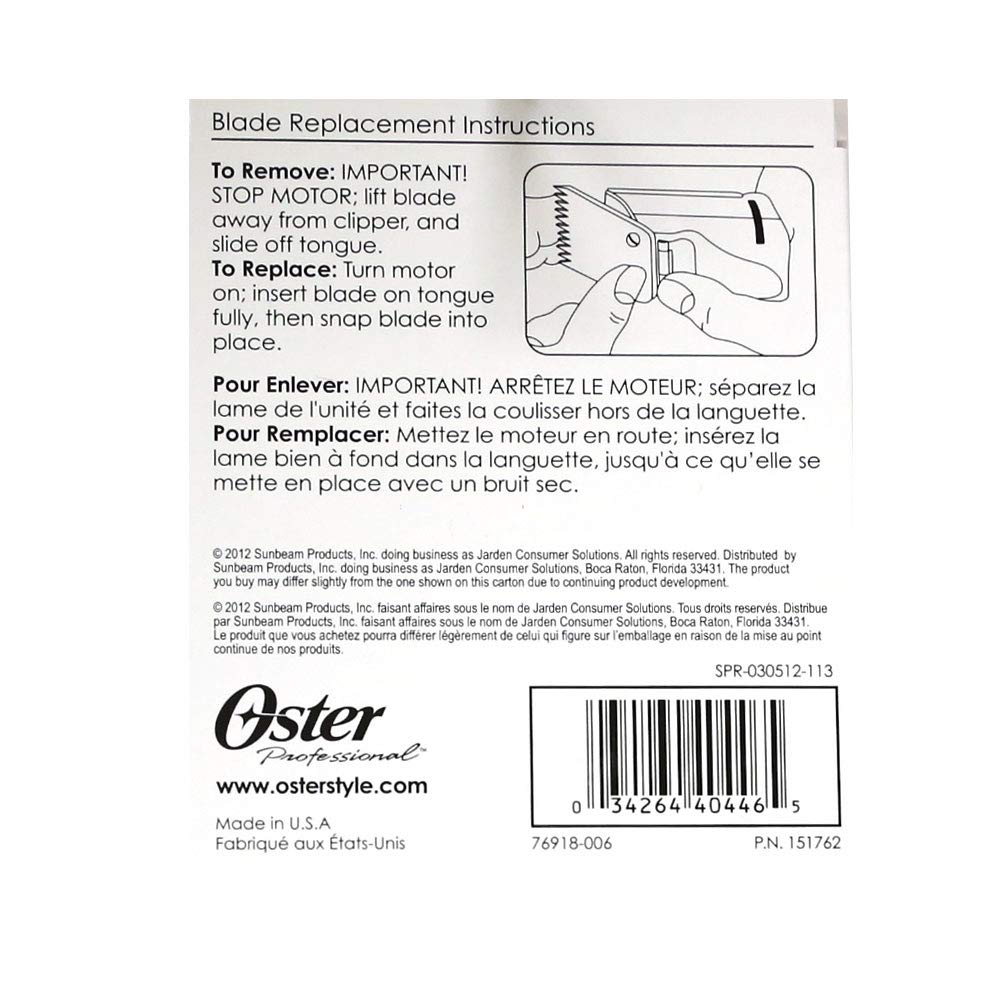 Oster blade showing durable materials and long-lasting performance