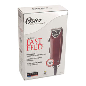 Oster blade guard, oil, and cleaning brush kit included for maintenance.