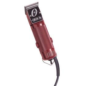 Oster Classic 76 burgundy corded clipper with a 9-foot cord for flexible maneuvering.