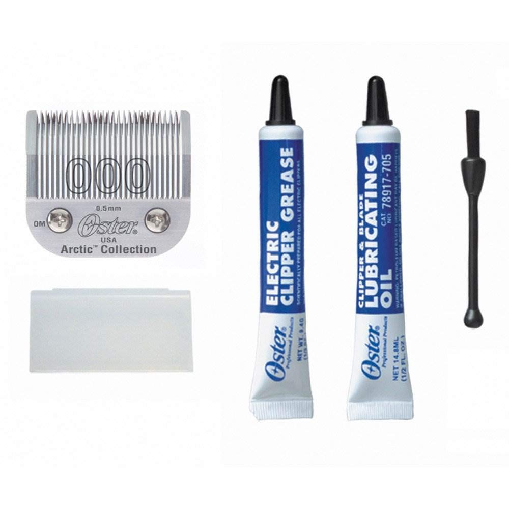 Oster Classic 76 burgundy barber kit highlights included blade guard and maintenance oils.