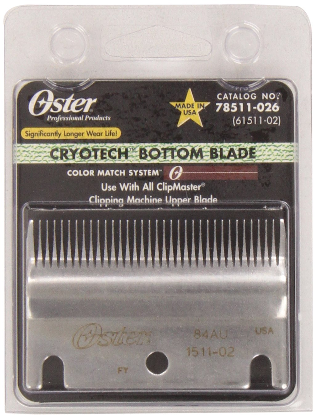 Oster Clipmaster bottom blade in action for detailed clipping on livestock