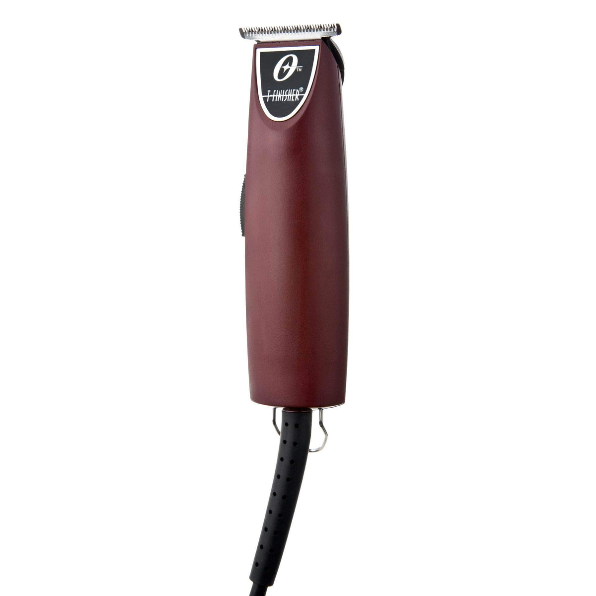 Close-cutting narrow T-blade design by Oster for precise detailing.