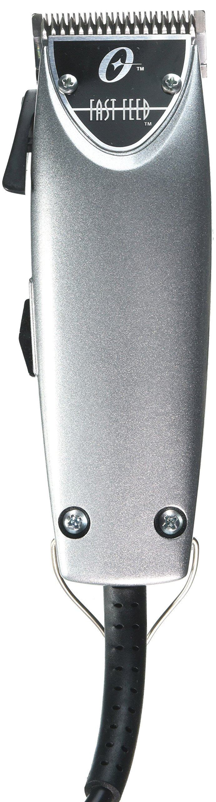 Oster Fast Feed clipper in silver for precise adjustable cuts on wet or dry hair
