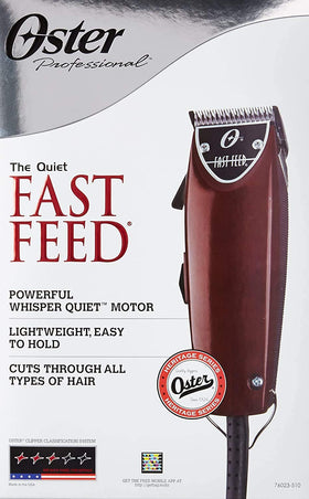 Oster Fast Feed lower blade flow guides hair for fast, smooth cutting.
