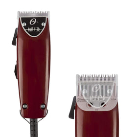 Oster blade shown with Fast Feed and Salon Pro compatibility for versatile setups.