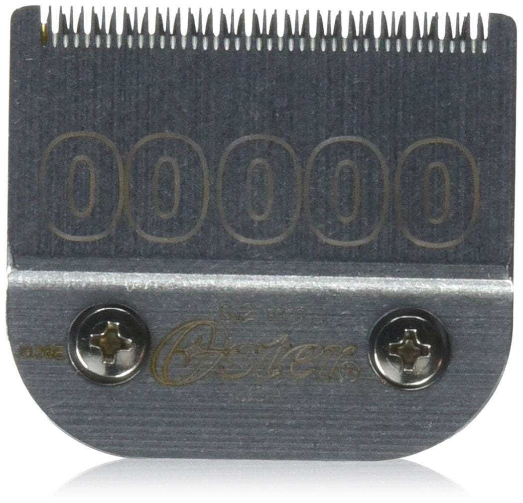 Oster Pro replacement clipper blade closeup shows an ultra-sharp edge for precision.