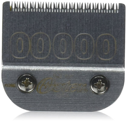 Oster Pro replacement clipper blade closeup shows an ultra-sharp edge for precision.