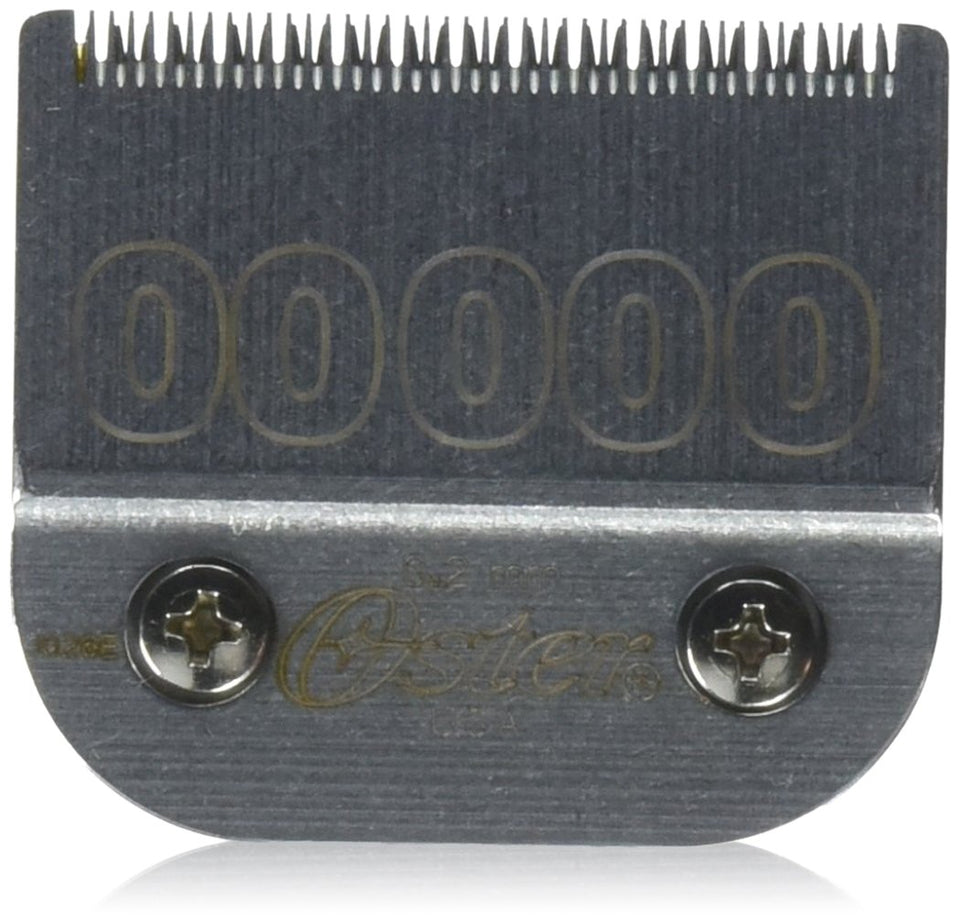 Oster Pro replacement clipper blade closeup shows an ultra-sharp edge for precision.