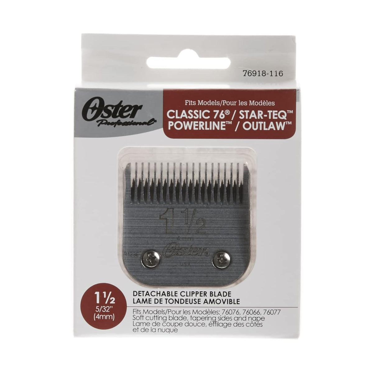 Oster blade 1.5 cutting surface highlights even 4 mm cut