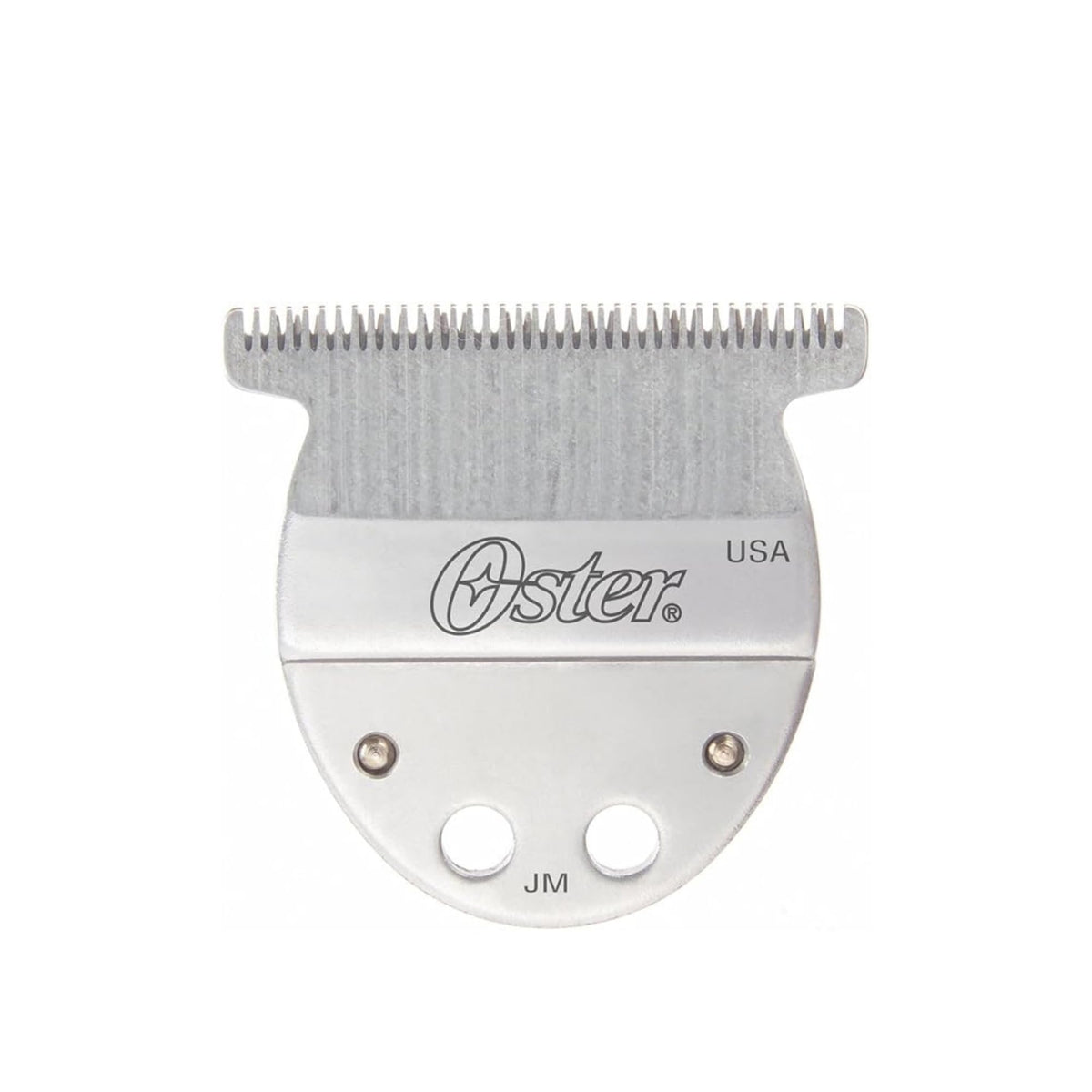 Oster T-Blade wide trimmer blade close-up for precise hairlines.