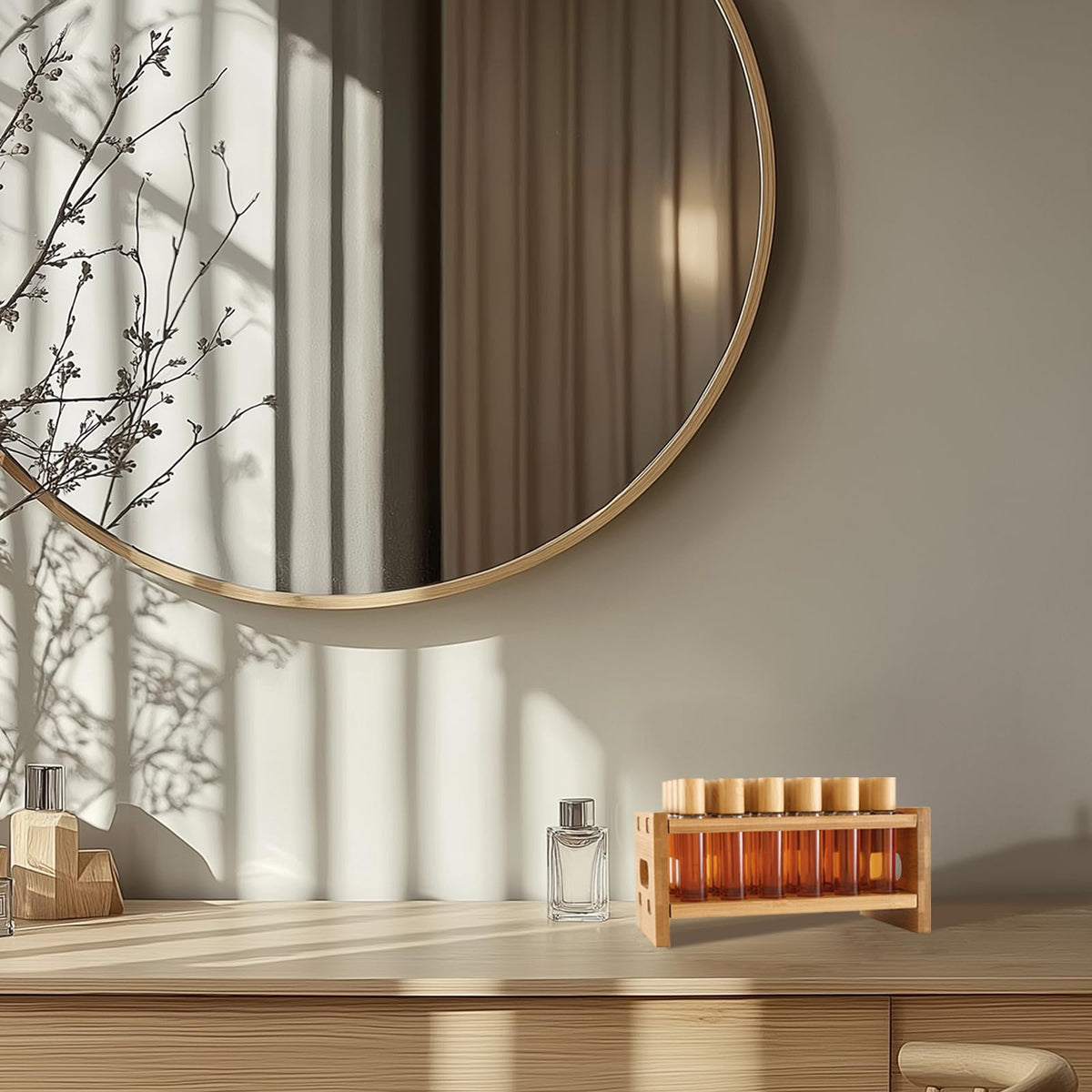 OSZKO lipstick and lip gloss organized in a single convenient rack