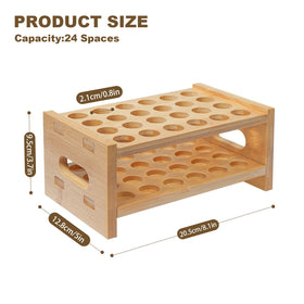 OSZKO Scentbird-compatible bamboo stand fits standard 5–15 ml bottles neatly