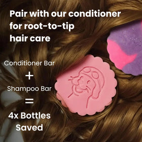 Otter Co Kids Strawberry Conditioner Bar after-use hair is soft and manageable.