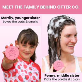 Otter Co Kids Strawberry Conditioner Bar made in USA supports family craftsmanship.