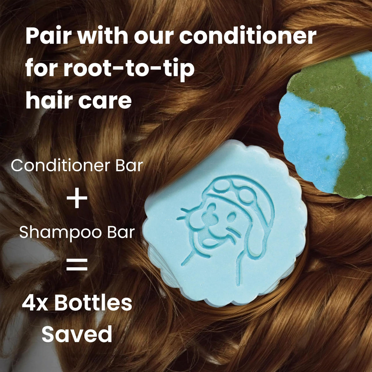 Close-up of Otter Co Tea Tree Conditioner Bar ingredients deliver nourished shine.