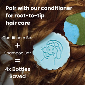 Close-up of Otter Co Tea Tree Conditioner Bar ingredients deliver nourished shine.