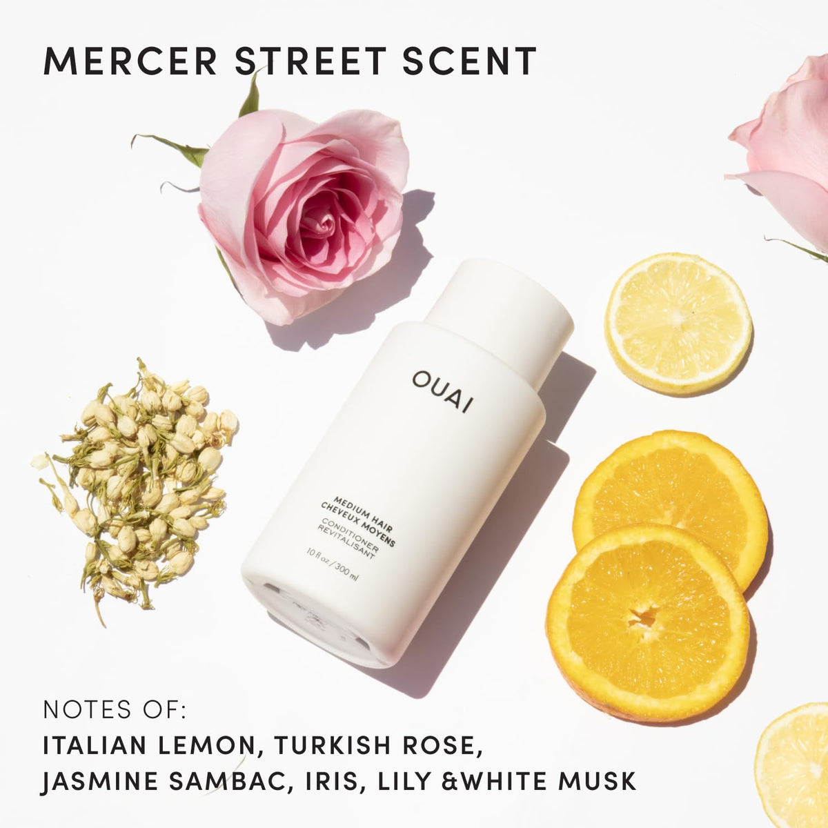 OUAI conditioner ingredients coconut oil and babassu close-up