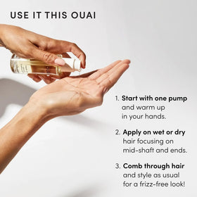 OUAI mid-lengths overnight use for deeper hydration.