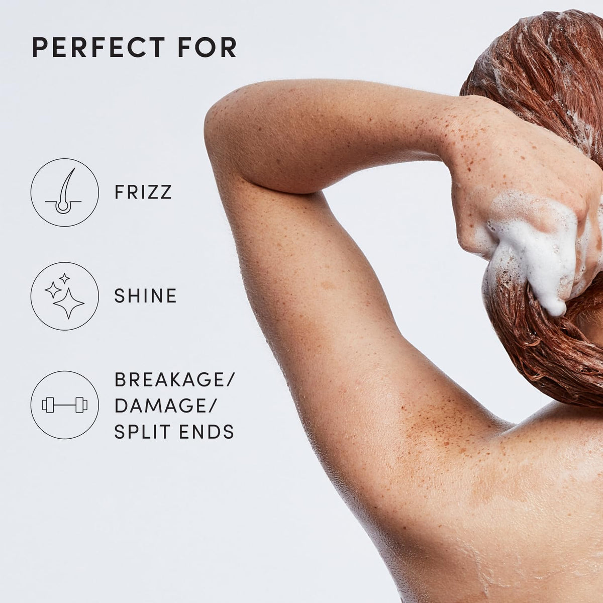 OUAI Medium Hair Shampoo keratin smooths frizz and aids detangling.