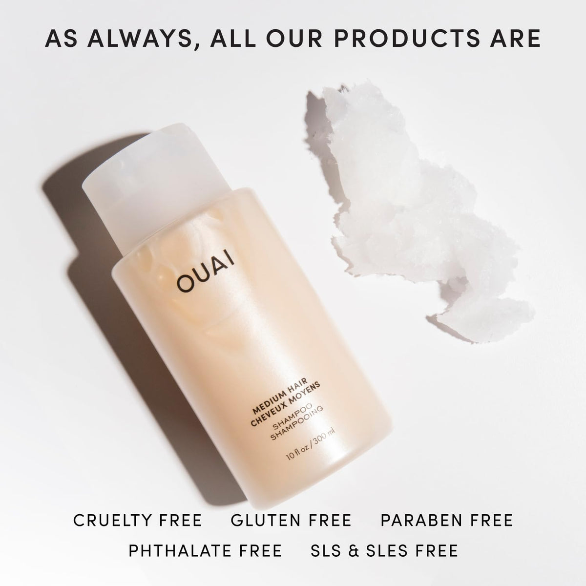 OUAI Medium Hair Shampoo Mercer Street fragrance for a refreshing wash.