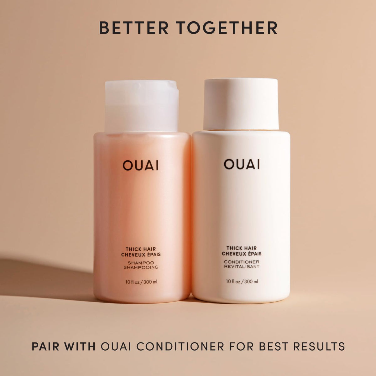 OUAI Thick Hair Shampoo avocado oil nourishes length and ends