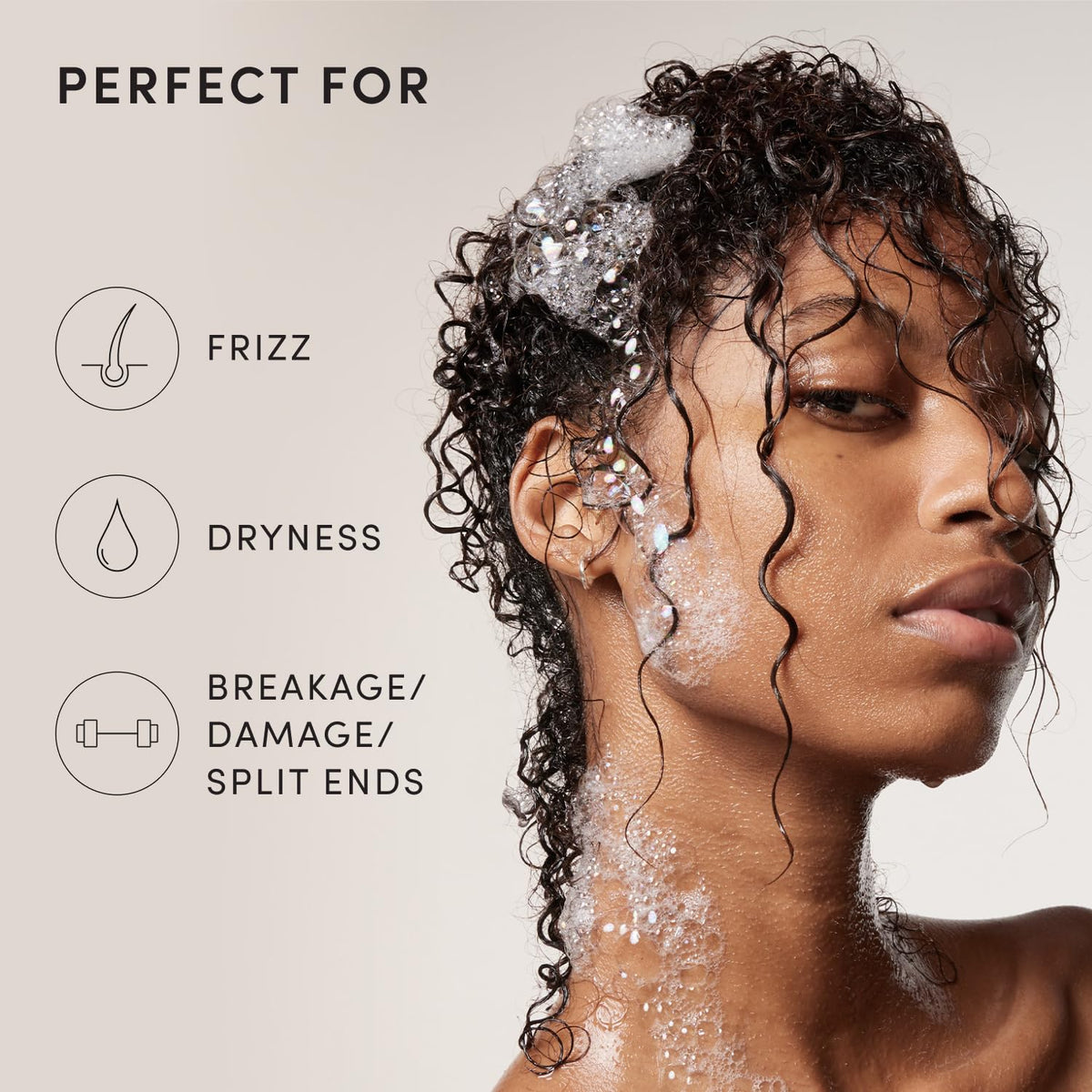 OUAI Thick Hair Shampoo keratin smooths frizz and adds shine