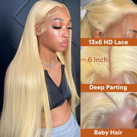 OUAYESI wig close-up highlights baby hair detailing for realistic look.
